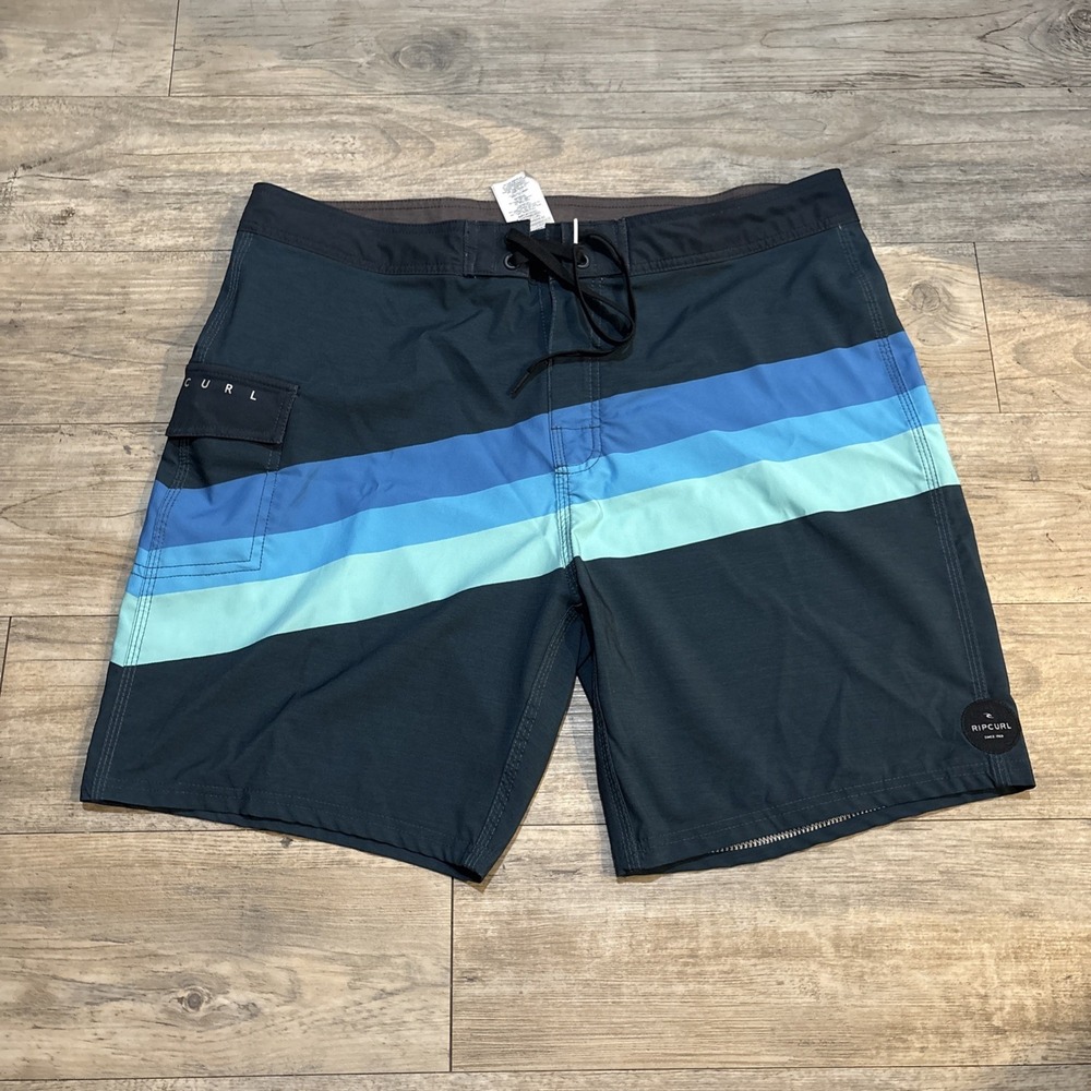 Rip Curl Mirage Ultimate Stretch Boardshorts Men's Sz 36 Blue‎ Swim Surf Boat